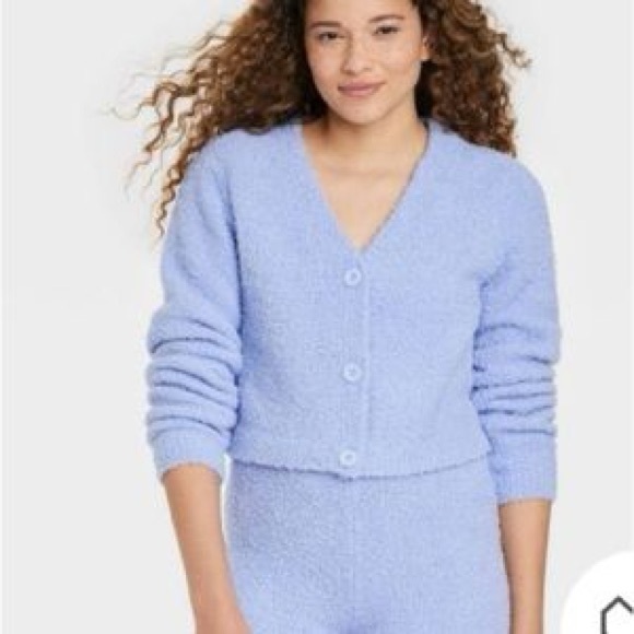 Target Colsie Purple Cardigan Size Medium - Picture 2 of 5